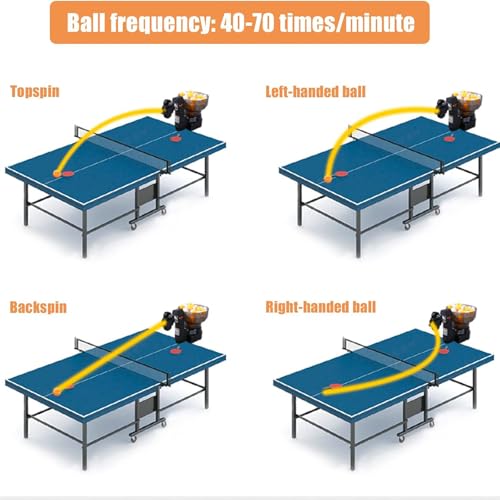 Portable Table Tennis Robot, Automatic Table Tennis Serving Machine, Table Tennis Trainer, for Beginners Enthusiasts