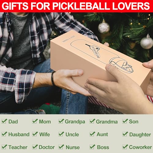 Pickleball Water Bottle 32 oz, Gifts for Pickleball Lovers, Wide Mouth Vacuum Insulated Sports Bottle with 2 Leakproof Lids, Stainless Steel Cup with Straw for Cold Drinks - color: Green
