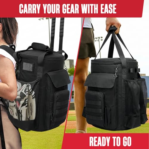 Baseball Bucket Bag, Softball Coaches Bags Fit 6 Gallon Buket, Baseball Coaching Accessories with Multiple Pockets