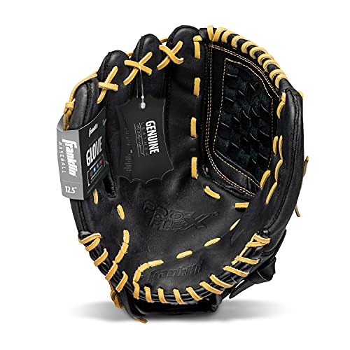 Franklin Sports Baseball Glove - Proflex Adult Baseball + Softball Glove - Outfield + Infield - Right and Left Hand - size: 12.5"