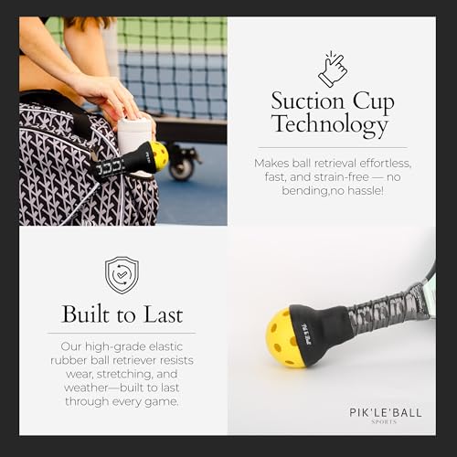 Pik'le'Ball Ball Retriever Fits All Pickleball Paddles – Lightweight & Flexible Design – Convenient Pickleball Retriever Without Bending, Great for Your Back & Hips – Ideal Gift for Men & Women - size: 2