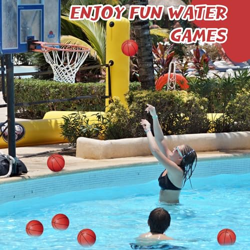 Leitee 30 Pcs 6 Inch Mini Basketballs with Pump Mini Hoop Outdoor Basketball Set for Toddlers Kids Replacement for Beach Pool Sports Beginner Ball Arcade Games Indoor Party Favors(Coffee Red)