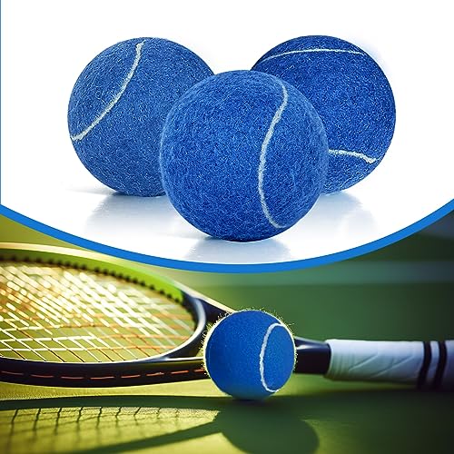 12/18 Pack Tennis Balls for Training, Pet Dog Playing, and Practice with Mesh Bag for Transport and Beginner Training - color: Blue-18Pack