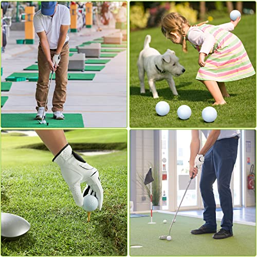 Yunsailing 200 Pcs Plastic Practice Golf Balls Limited Flight Training Golf Balls with 2 Mesh Bags for Indoor Outdoor Backyard Driving Range(White)