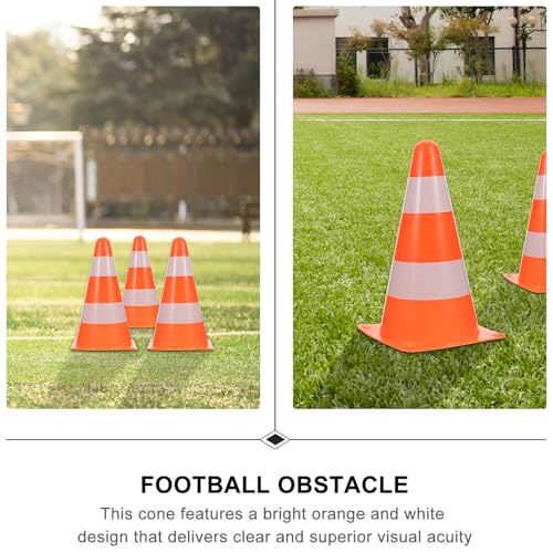 DOITOOL 9-inch Football Training Marker Cones 2pcs Orange Soccer Agility Mini Traffic Roadblock Buckets for Outdoor Practice and Coaching