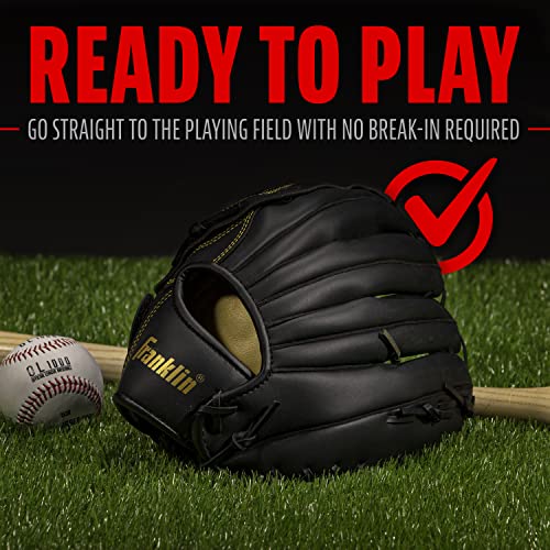 Franklin Sports Field Master Baseball + Softball Glove - Field Master Adult + Youth Baseball + Softball Mitt - Men's + Women's Gloves - Right Hand Throw