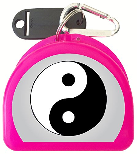 Sport Mouth Guard Case, Mouthguard - Ying & Yang - color: Pink