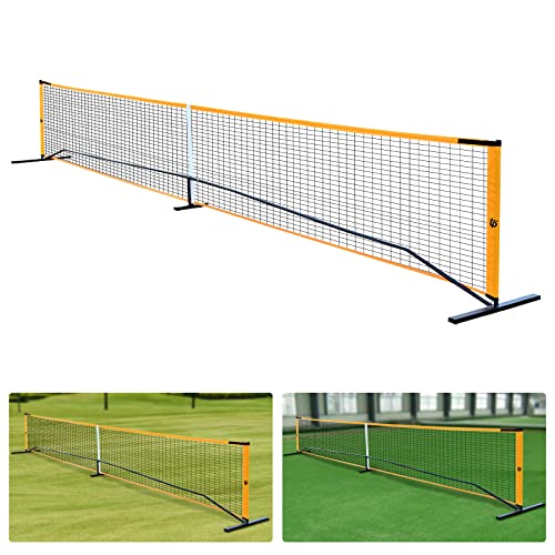 YIYIBYUS Portable Pickleball Net Set with 4 Pickleball Paddles Pickleball Net Carry Bag 22 FT Pickleball Net Regulation Full Size for Driveway, Home, Backyard Weather Resistant Metal Frame