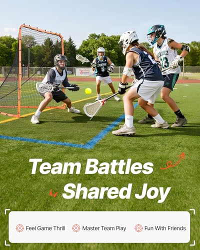 VEVOR Portable Lacrosse Goal - Complete Training Accessory Set with Extended Coverage for Youth and Adults