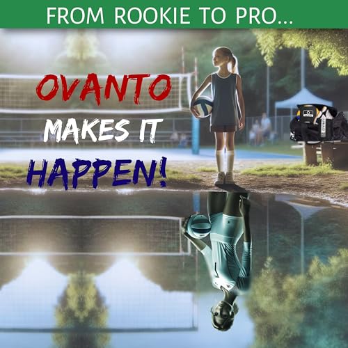 OVANTO Volleyball Training Equipment Aid – Adjustable Practice Hitting Rebounder with Ultra-Stretch Neoprene, Exclusive Elastic Cords & Premium Content, Improve Power, Speed & Technique at All Levels