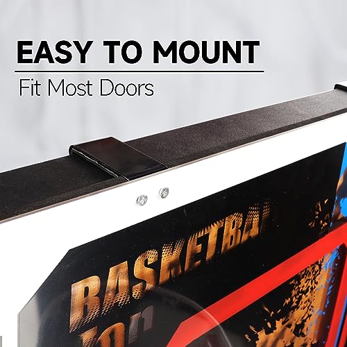 GSE Games & Sports Expert Over-The-Door Basketball Hoop with Basketball & Pump, Wall-Mounted Basketball Hoop Set with Complete Accessories for Home & Office (Several Style Choice)