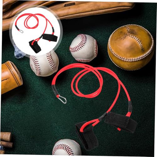 FAVOMOTO Baseball Swing Trainer Band Resistance Arm Band for Batting Practice Red Softball Baseball Training Equipment for Hitting Strength and Swing Mechanics Improvement