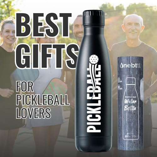 Onebttl Pickleball Gifts for Pickleball Lovers, Pickleball Accessories, 17oz Insulated Stainless Steel Drinking Bottle, Best Gifts for Christmas/Birthday