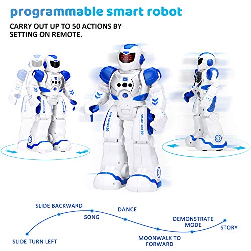 KingsDragon Robots Toy for Kids, RC Gesture Sensing Toy, Interactive Walking Singing Dancing Robot Birthday Presents for Boys Girls Age 6 7 8 9 Years Old