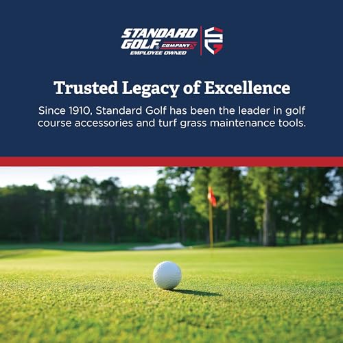 Standard Golf Classic Ball Washer - 4 Ball Capacity Golf Ball Cleaner | Improved Brush Design, Available in 7 Colors, Crank Style with Built-in Overflow Tubes | Perfect for Club Courses, Pros, & Home