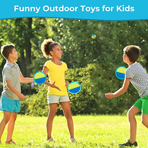 Kids Toys - Outdoor Games, Beach Toys, Toss and Catch Ball Set, Perfect Beach Games Sets Playground Sets for Backyards Easter Gifts for Kids (Light Blue) - color: Light Blue