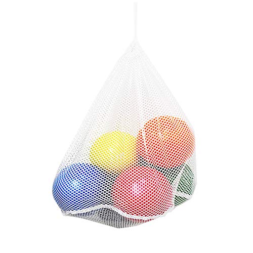 Foam Dodgeball Set - Soft Skin, Low Bounce, Set of 6 with Mesh Storage Bag for Kids and Adults