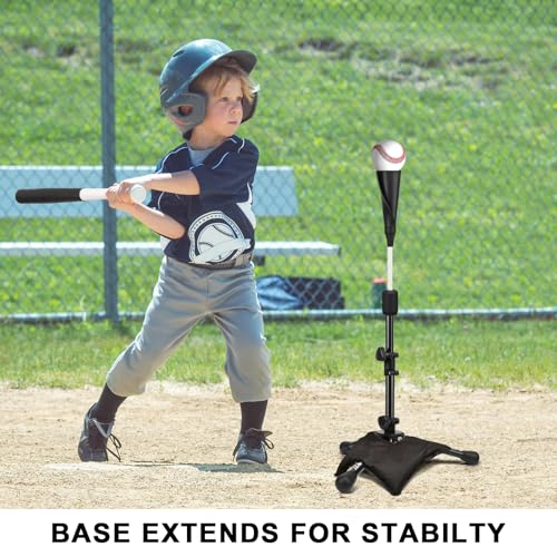 BaseGoal Baseball Tee for Kids,Youth Stand Set,Teeball Set,Youth Baseball,Softball Batting Tee Set,Easy Adjustable Height - style: Kids Baseball Tee New-B