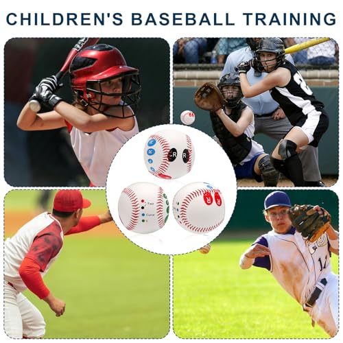 XIHIRCD 3 Pcs Pitching Grip Trainers, Baseball with Finger Placement, Multiple Grips for Teenagers & Beginners