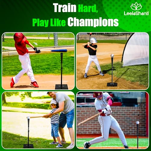 Baseball Batting Tee-(24" โ 37") Premium Portable Batting Tee with Removable Rubber Top, Heavy-Duty Base & Height Adjustable for Baseball, Softball & T-Ball, Suitable for All Ages