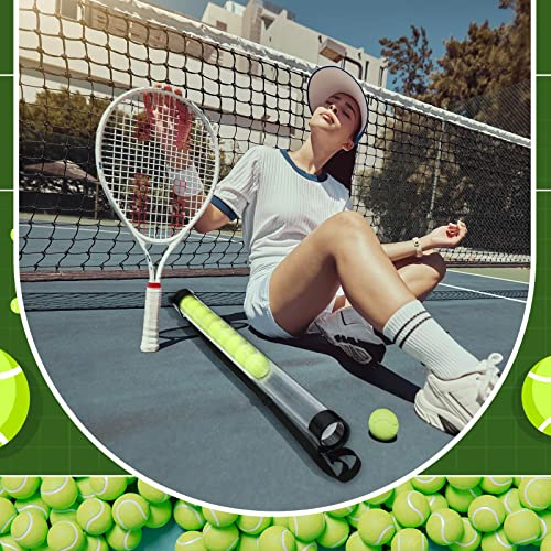 Lenwen 2 Pack Tennis Ball Tube Pickup, Fits 15 Tennis Ball with Shoulder Strap, Lightweight Collector Holder Picker Grabber Retriever Tube Carrier for Players, Coaches & Instructors - color: Clear