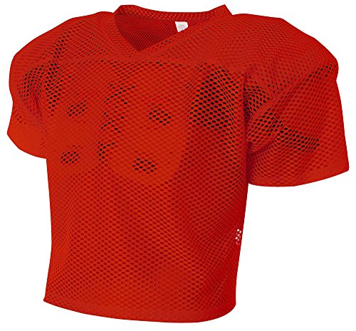 A4 Drop Ship NB4190 Youth Football All Porthole Practice Jersey - color: Scarlet Red, size: Large-X-Large