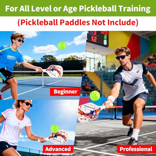 4/6/12/20/50/100 pcs Pickleball Balls,40 Hole Outdoor Pickleball Balls,8mm Precision Drilled-Spaced Pickle Ball Set-Profession Plastic Ball for Pickleballs Paddles and Indoor Floor Sport Court