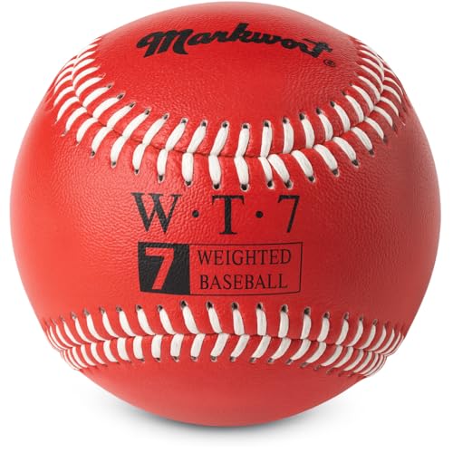 Markwort Weighted 9-Inch Baseballs-Leather Cover (Individually Boxed) - color: Red