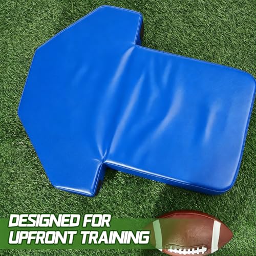 Tinideya 22" x 26" Football Tackle Dummy with Heavy-Duty Handles Football Blocking Pads Durable Sports Training Blocking Shield for Basketball MMA Kick Shield Kickboxing - color: Blue