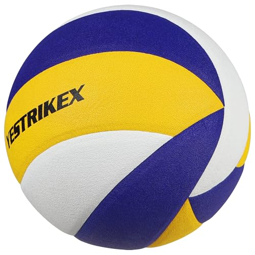 Official Size 5 Volleyball Soft Touch Volleyball Microfiber Composite Cover, Uni-Bladder Foam Wrapped Construction for Gentle Impact, 8-Panel Design Indoor Outdoor Practice Competition