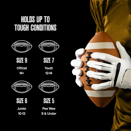 Baden QB Rubber Football | Molded Rubber Cover and Laces Holds up to Tough Conditions | Ideal for Backyard Play, Camps & Leagues | Brown | Pee-Wee, Junior, Youth, Official Sizes - size: Pee-Wee Size 5, style: Single Ball