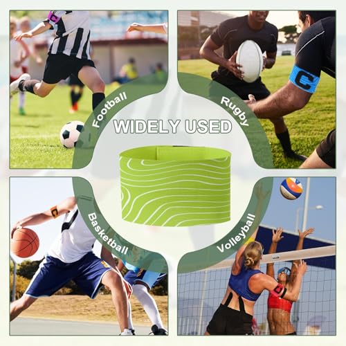 Captain Arm Bands for Soccer, Soccer Captain Armband, Elastic Protective Arm Badge Adjustable Player - color: Fluorescent Green