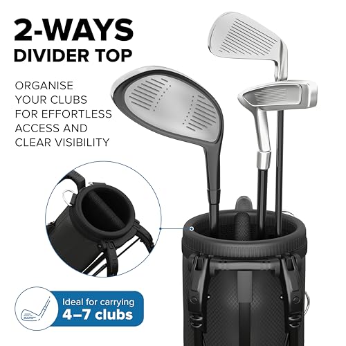 NovaTour Par 3 Golf Bag, Ultra Lightweight, Small Golf Bag for Par 3 and Executive Courses - color: Eclipse Black