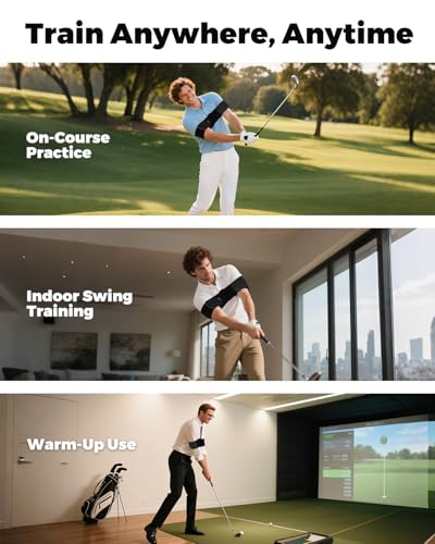 Adjustable Golf Swing Trainer Arm Band – 2026 Essential Golf Accessories for Golfers – Innovative Arm Connection Aid with Strong Restraining Power to Fix Chicken Wing & Improve Swing Stability