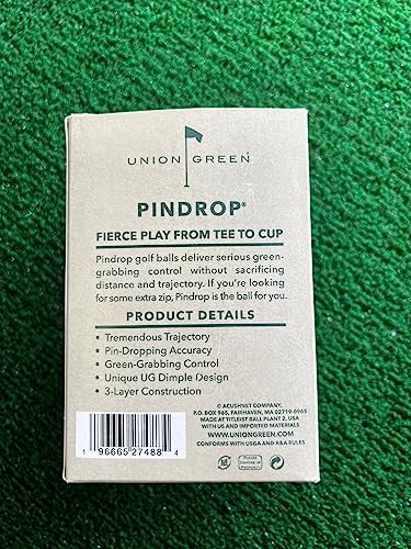 Pindrop Golf Balls - Feel The Spin Control, Long Distance - Straight Off The Tee Flight - 2 Layer Construction - White Golf Balls for Men and Women - Maximum Performance - 1 Dozen