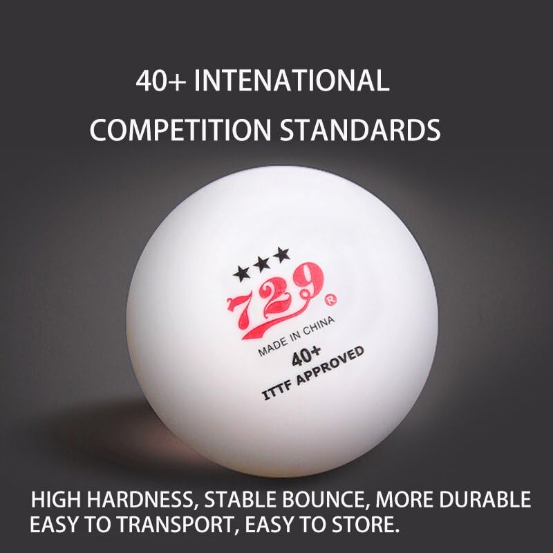729 Friendship 40+ Seamless New Material ITTF Approved 3-Star Table Tennis Ball Ping Pong Balls