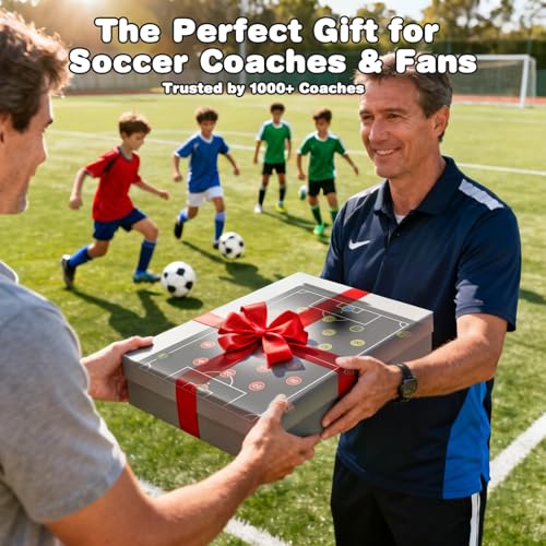 Soccer Coaching Board, 16" LCD Magnetic Screen with 25 Magnets - Electronic Tactics Board for Training, 0.3s One-Touch Erase & Lock, IPX4 Waterproof Portable Design, Includes Stylus Pen
