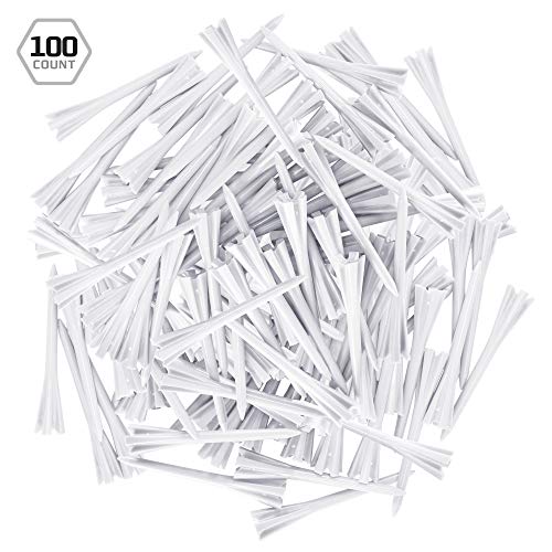 Izzo Plastic Golf Tees (100 Pack) - color: White, style: 1.5 Inches
