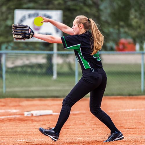 Softball Pitching Spinner, Overhand Throwing Trainer with Instant Spin&Release Feedback, Official 12" Size - color: Green