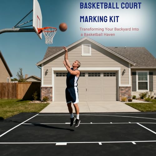 Reusable Basketball Court Stencil Kit for Concrete, Basketball Court Marking Kit, Plastic Material, Sun-Resistant NOT Paper Board, Durable,Can be Used More Than 20 Times. (Free Throw Line) - style: FREE THROW LINE