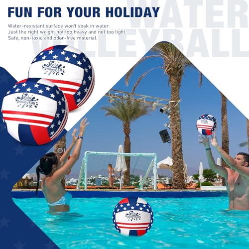 Honoson Pool Water Volleyball Size 5 Inflatable Waterproof Swimming Volleyball Soft Neoprene Water Balls with Pump for Outdoor Beach Pool Outdoor