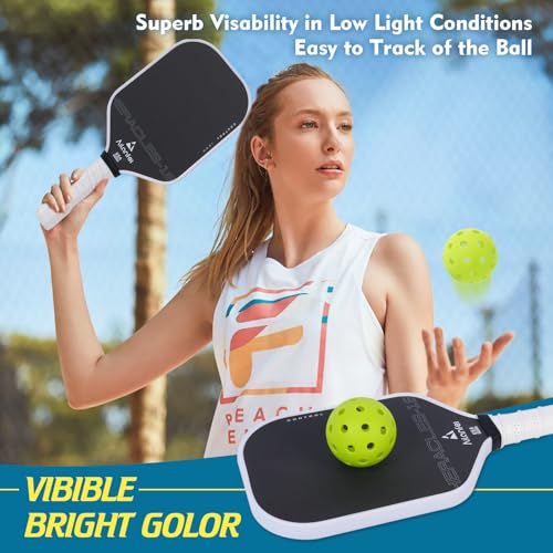 Pickleball Paddles Set, T700 Carbon Fiber Pickleball Paddles, a Lightweight Pickleball Paddle Suitable for Intermediate and Professional Players - color: Green Ball