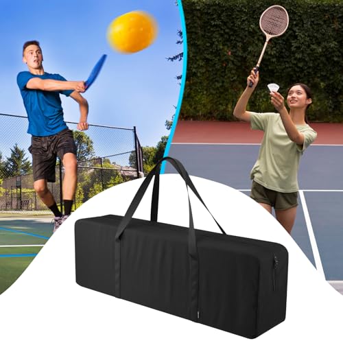 Pickleball Net Set Carry Bag Portable Pickle Ball Equipment Storage Bag Foldable Badminton Net System Replacement Bag Heavy Duty Zipper Duffle Bag for Indoor Outdoor Driveway Backyard, NO Net