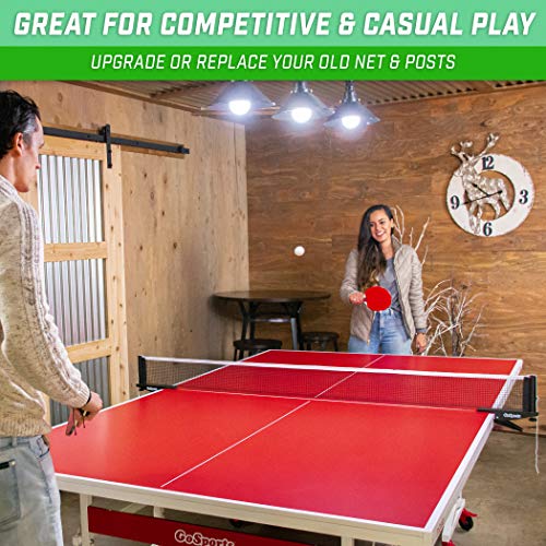 GoSports Universal Regulation Table Tennis Net with Clamps 72 Inch Tournament Regulation Net with Adjustable Side Posts