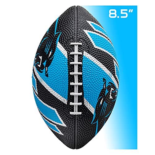 Franklin Sports NFL Team Footballs - Rubber Youth Mini Balls for All Teams - Kids 8.5" Football + Air Pump Sets - Official NFL Licensed - style: Carolina Panthers