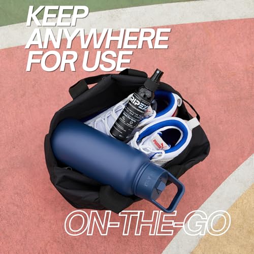 GRIPEXX 2 in 1 Sports Shoe Grip Spray with Sport Towel, Provides Traction & Rejuvenates Soles. Multipurpose Grip Spray for Cleaning & Improving Basketball Shoe Grip. Anti Slip & Performance Enhancer