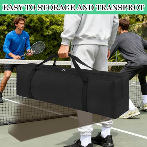 Klmnop Pickleball Net Storage Bag, Portable Pickle Ball Equipment Carry Bag with Handles, Heavy Duty Badminton Net System Replacement Bags, Foldable Duffle Bags for Driveway Backyard(NO Net)