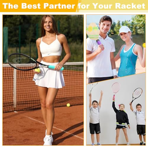 20pcs Tennis Racket Grip Tape, Anti Slip and Absorbs Sweat Tennis Grip Tape Precut Grip Tape for Badminton Overgrip and Pickleball Overgrip (Mix Color)