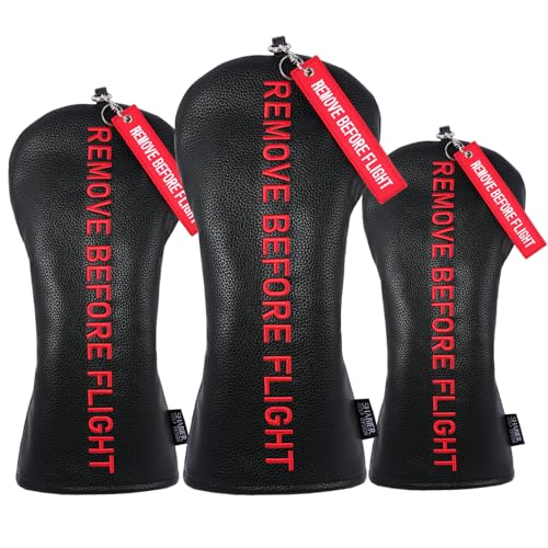 Golf Head Cover with RBF Design for Golf Club - size: for Hybrid, style: Black