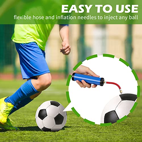 Chumia 8 Sets Ball Pumps Air Pump Bulk for Balls with Needle, Nozzle, Extension Hose Sports Ball Tool for Soccer Basketball Football Volleyball - color: Blue, Red